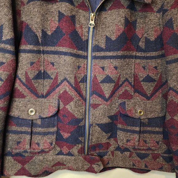Stetson Aztec Jacket Womens XL Wool Blend Full Zip Southwestern Country Western - Picture 3 of 12